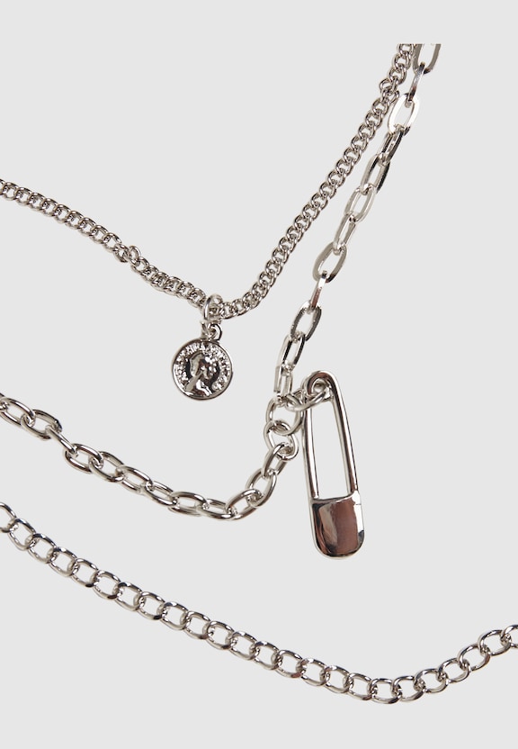 Safety Pin Layering Necklace-2