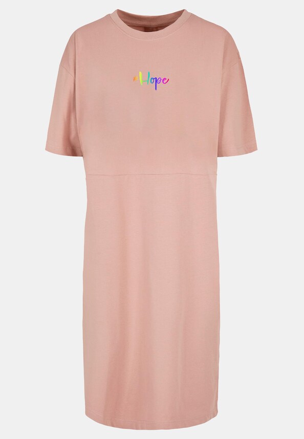 Ladies Hope Rainbow Oversized Slit Tee -2