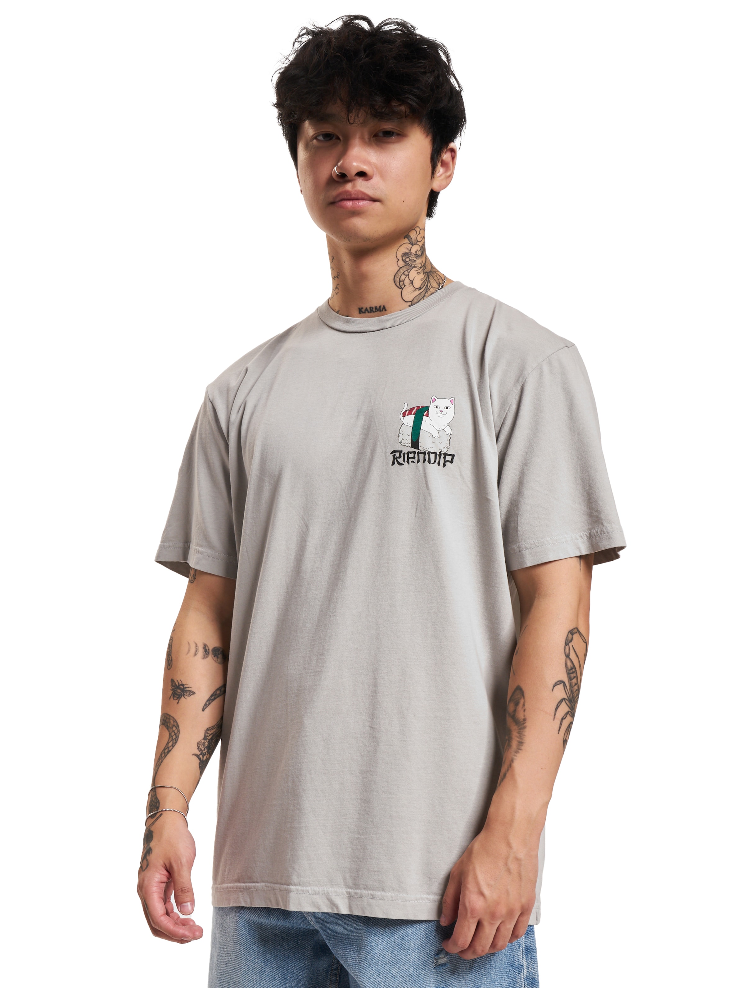 Rip N Dip 1019 T-Shirt Mannen op kleur grijs, Maat XL