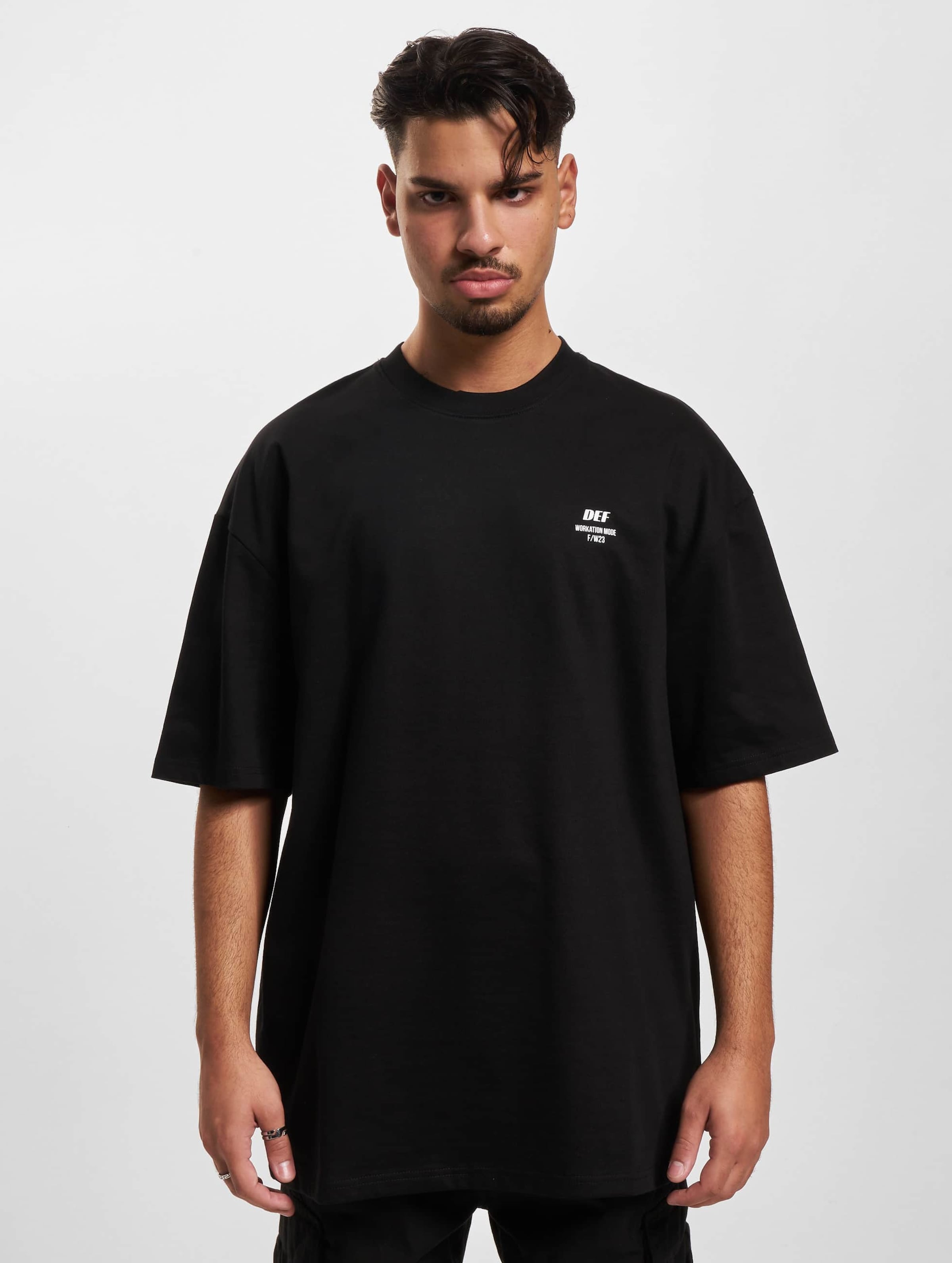 DEF T-Shirt Mannen op kleur zwart, Maat L