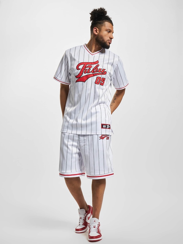 FM231-005-1 FUBU Varsity Pinstriped Mesh Tee-6