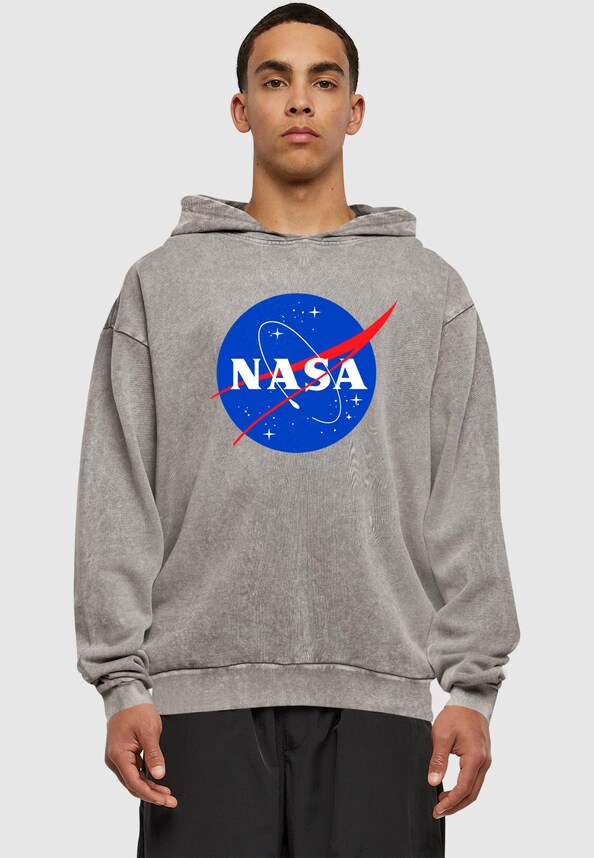 Nasa - Insignia Logo Acid Washed Oversize Hoody-0