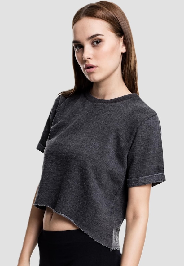 Cropped Burnout Short Sleeve-0