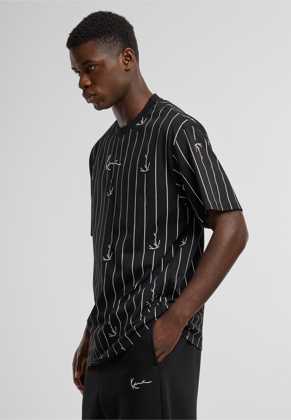 Small Signature Logo Prinstripe Tee-2