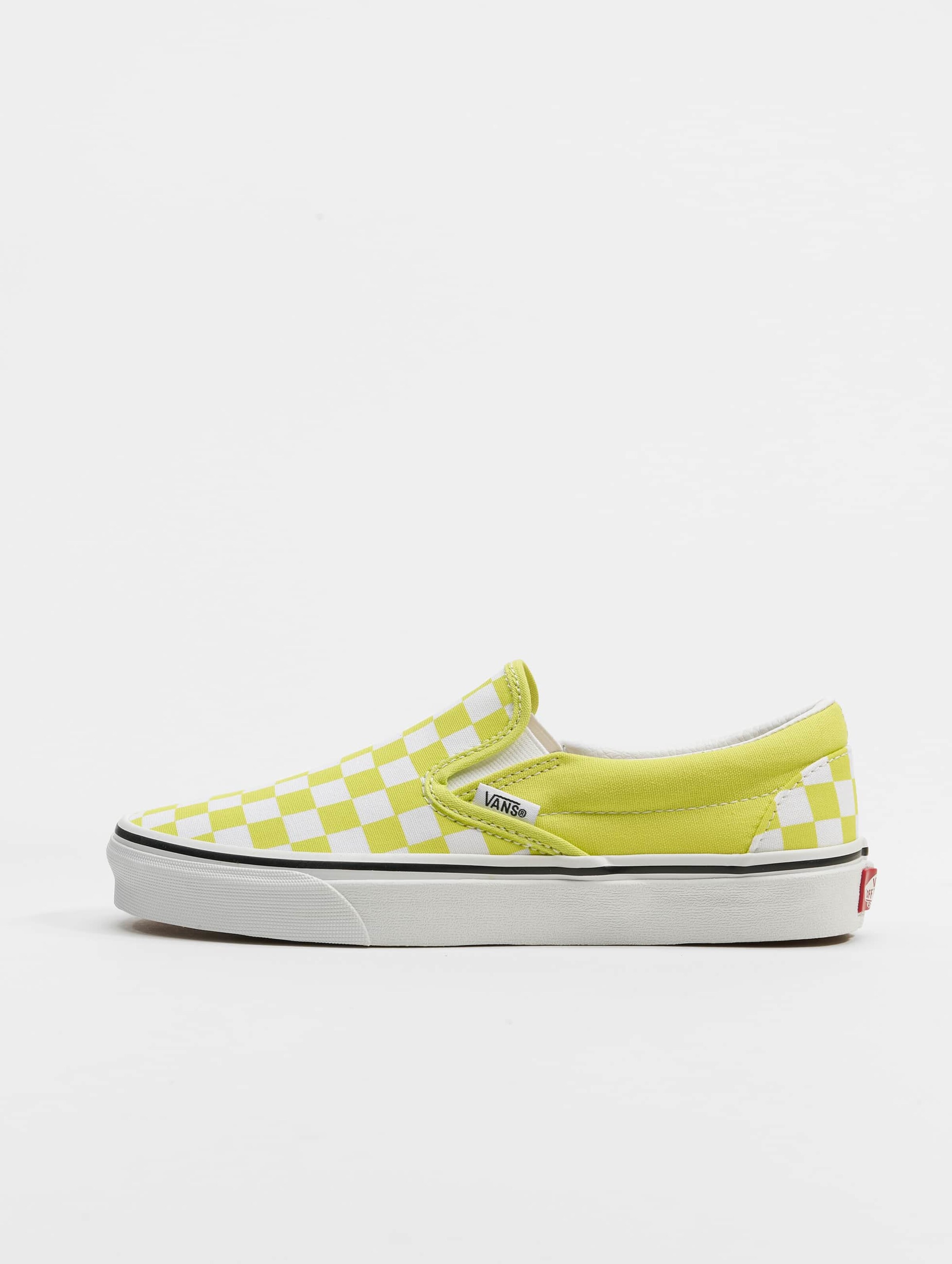 Light yellow deals checkered vans