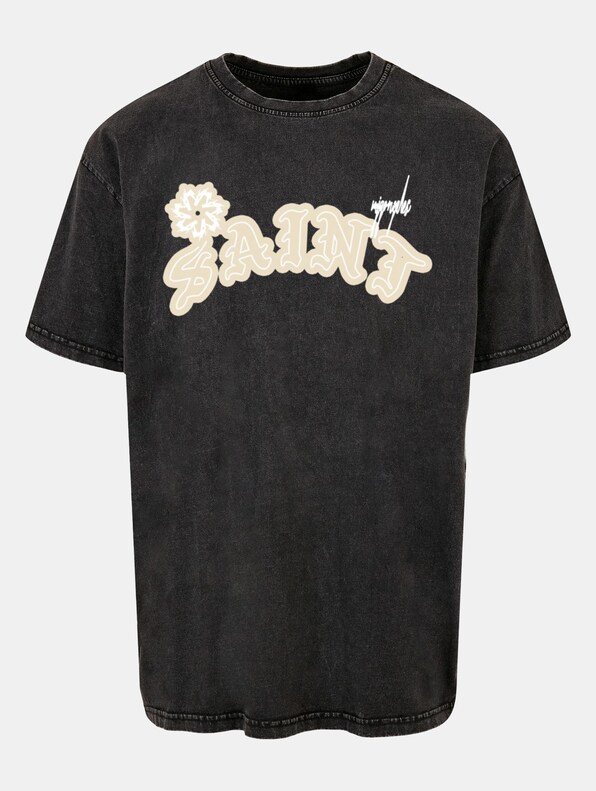 Saint x Acid Washed Heavy Oversized Tee-1