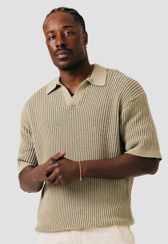 Open Pointelle Henley 