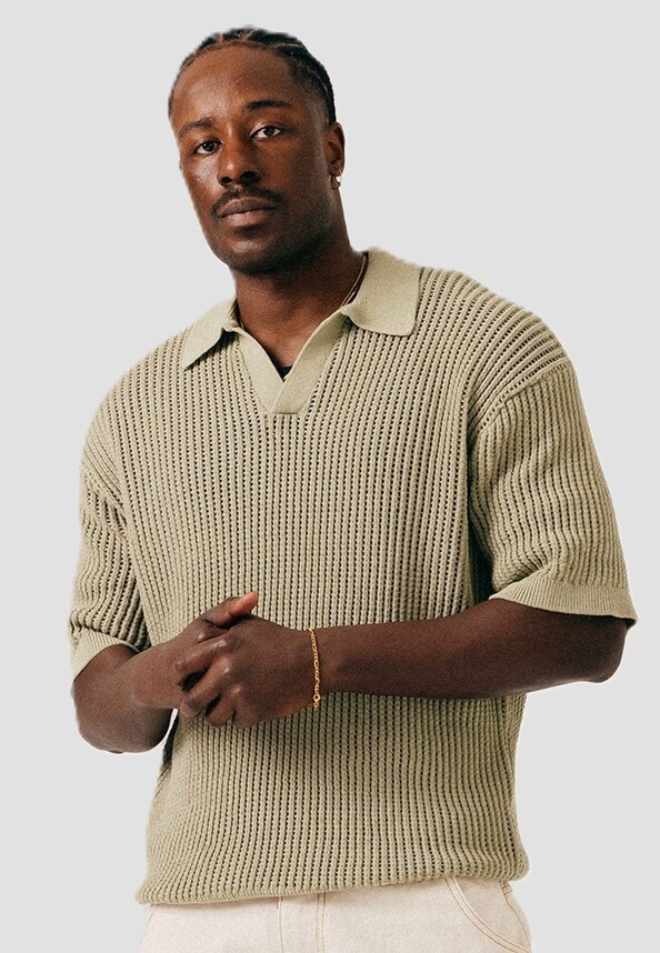 Open Pointelle Henley -0