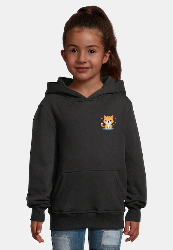 Kids Cute Cat -  Basic Hoody-0