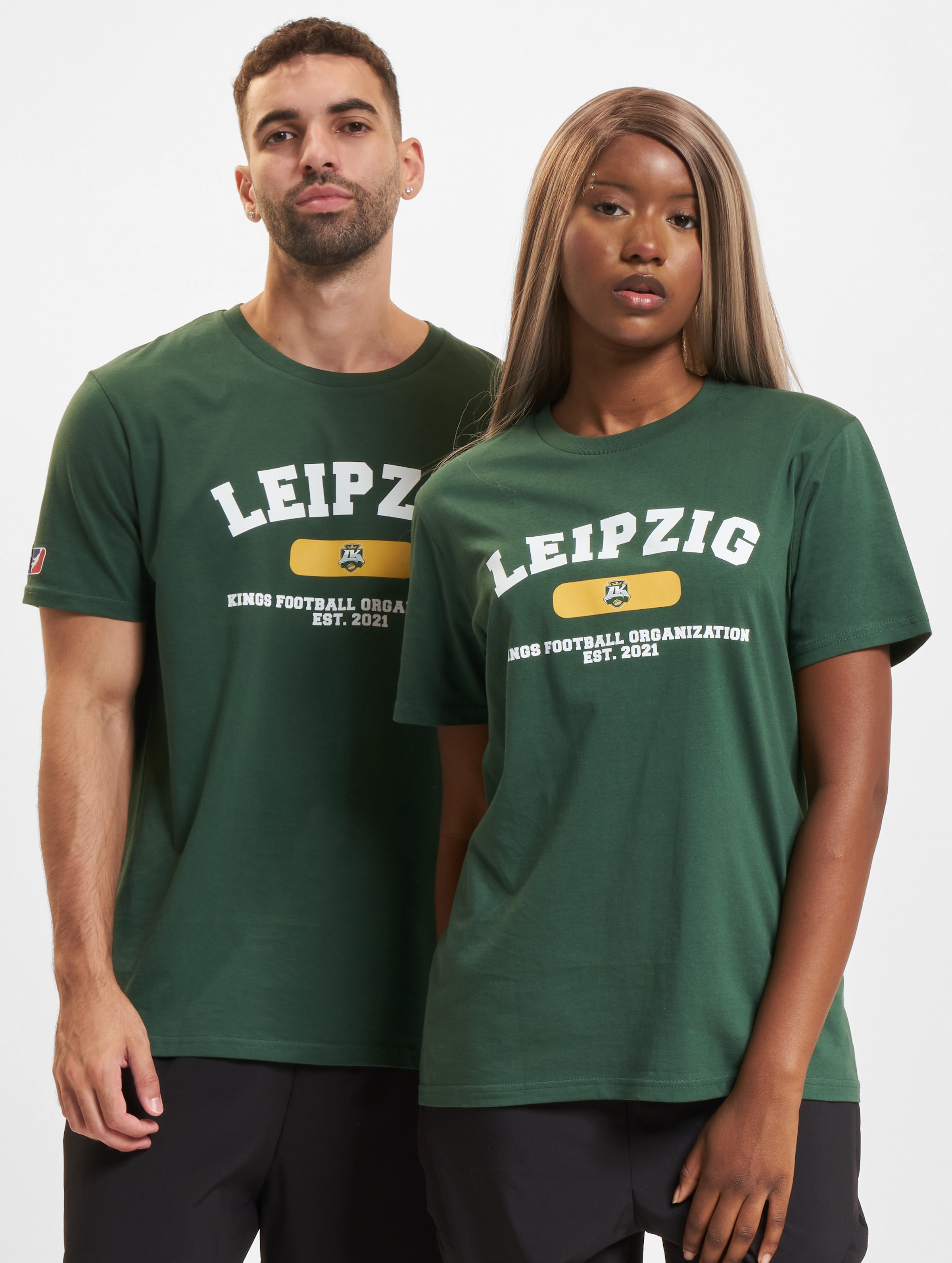 European League Of Football EFL Leipzig Kings Franchise T-Shirt op kleur groen, Maat 3XL