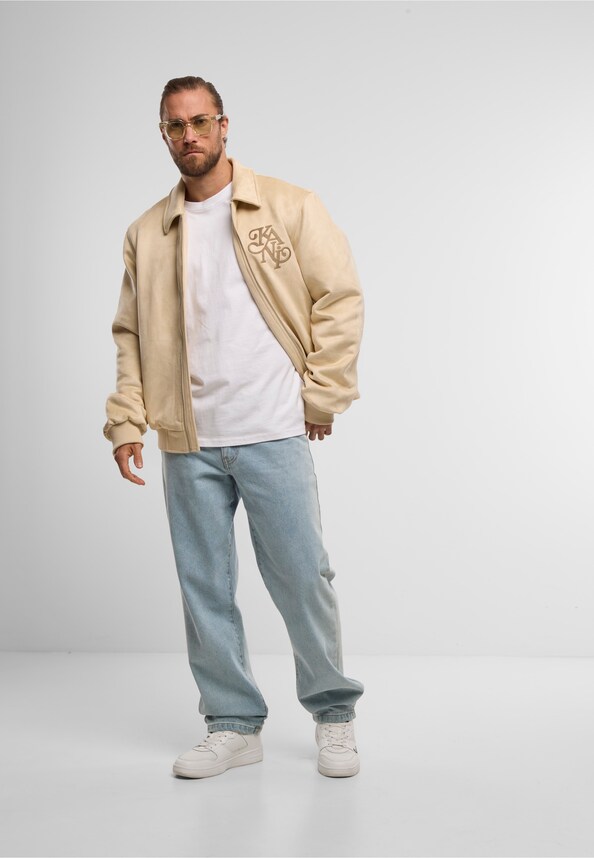 Kani Legacy Faux Suede Bowling Jacket-3
