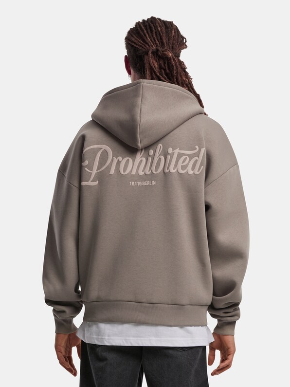 Prohibited 10119 V2 Crew Neck Zip Hoodies-2