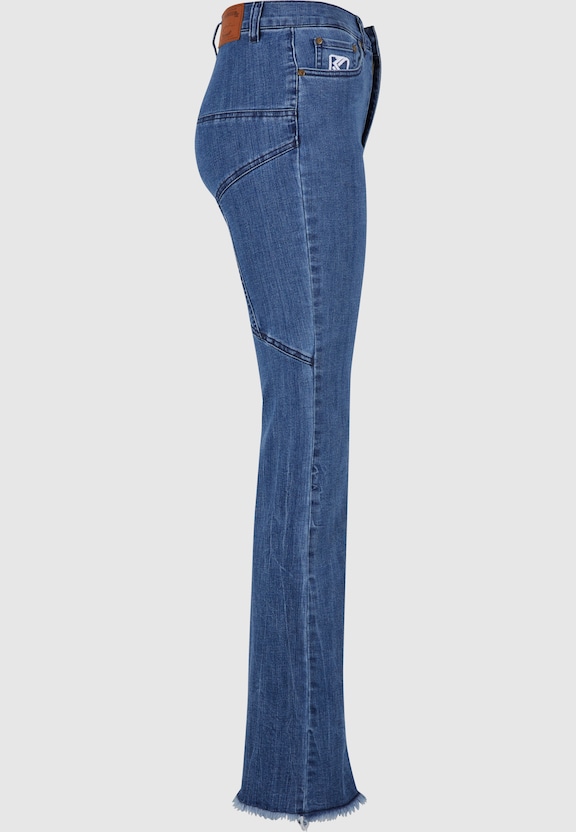 KW241-010-1 Karl Kani KK Og Star Flared Leg Denim-8