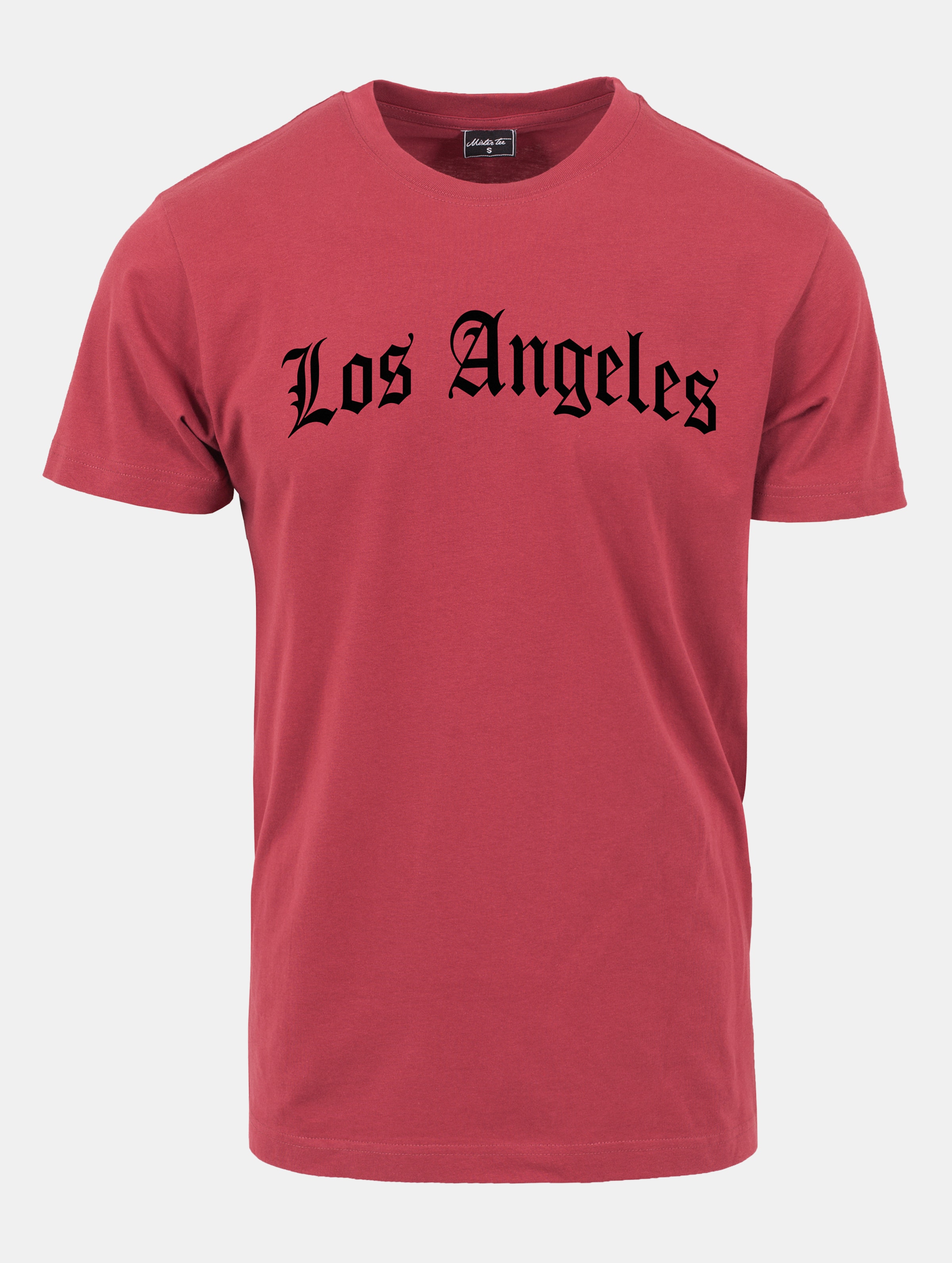 Mister Tee - Los Angeles Wording Heren Tshirt - XS - Rood