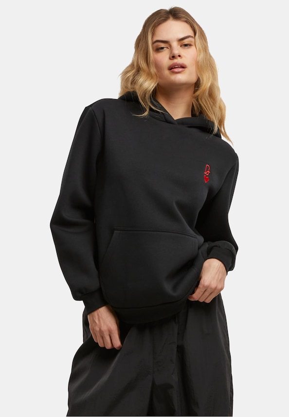 Queen Card EMB Fluffy Hoody-0