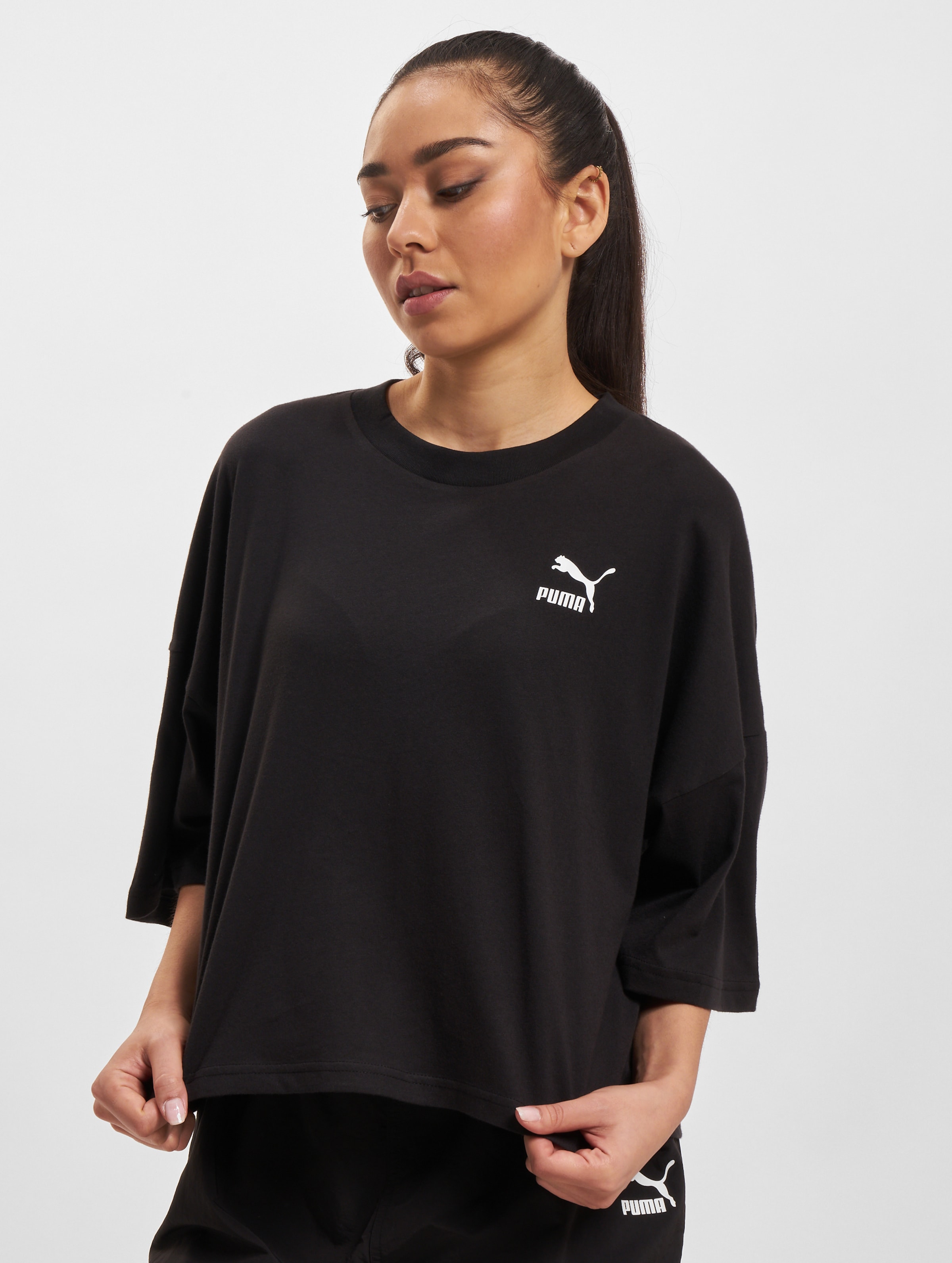 Puma Classics Oversized Tee T-Shirts Vrouwen op kleur zwart, Maat S