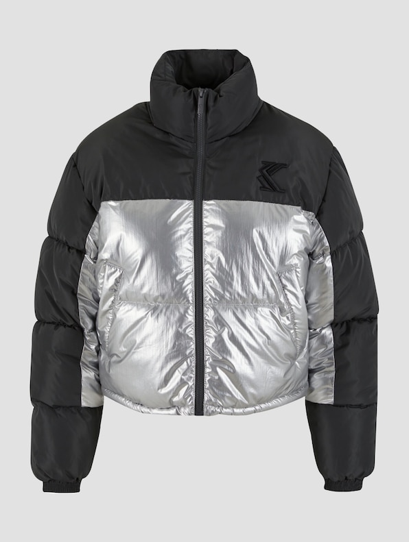 Original Metallic Block Crop Puffer-3