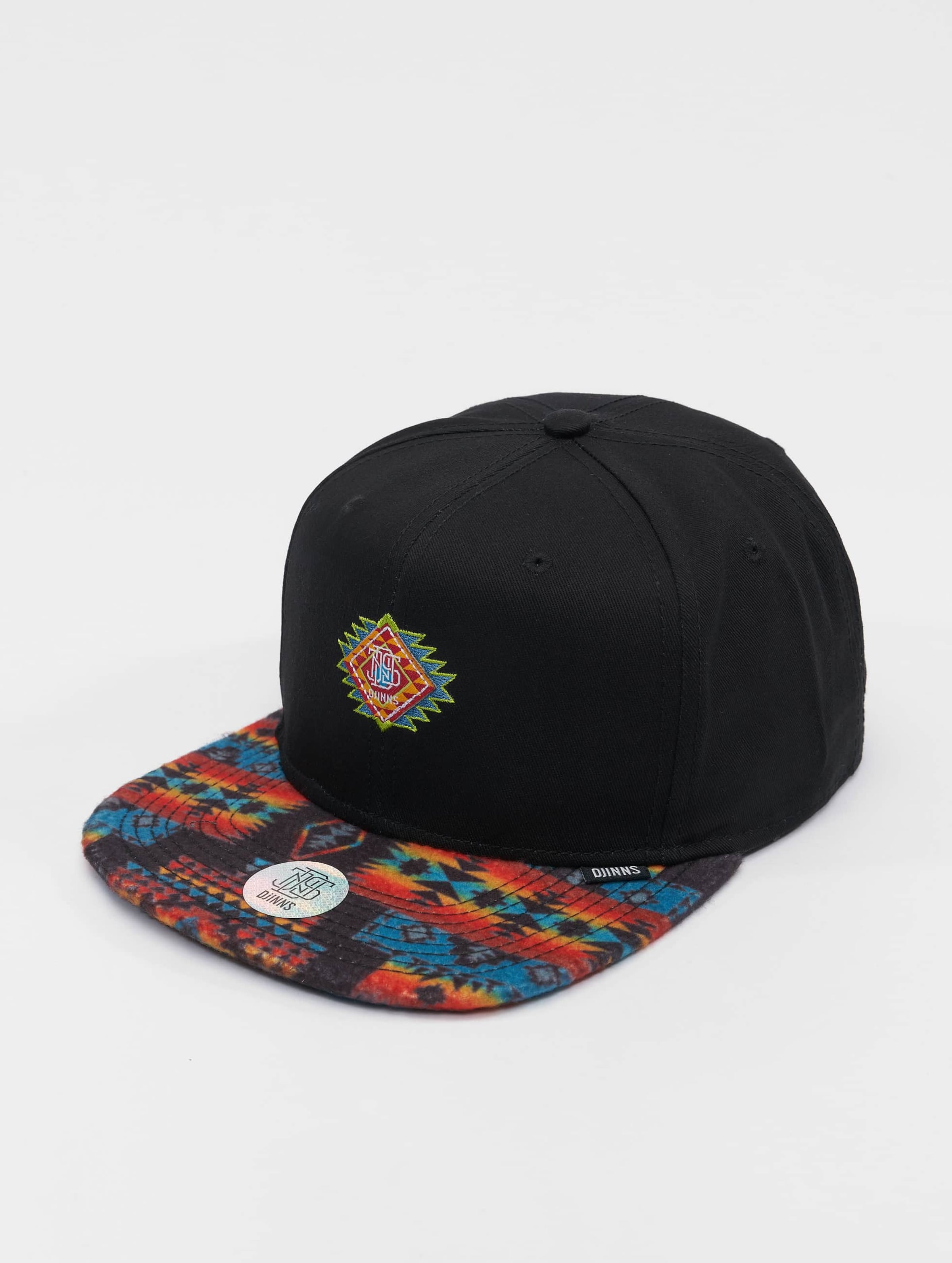 Djinns 6P Aztek Crown Snapback Cap op kleur zwart, Maat STANDARDSTORLEK