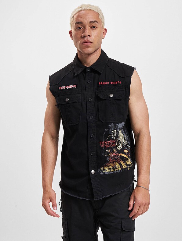 Brandit Iron Maiden Vintage Sleeveless NOTB  Hemden-2