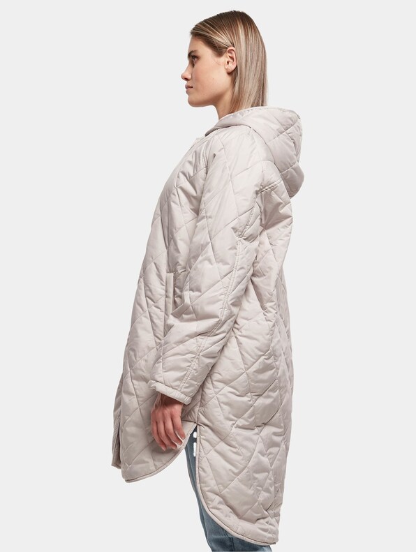 Ladies Oversized Diamond Quilted Hooded-2