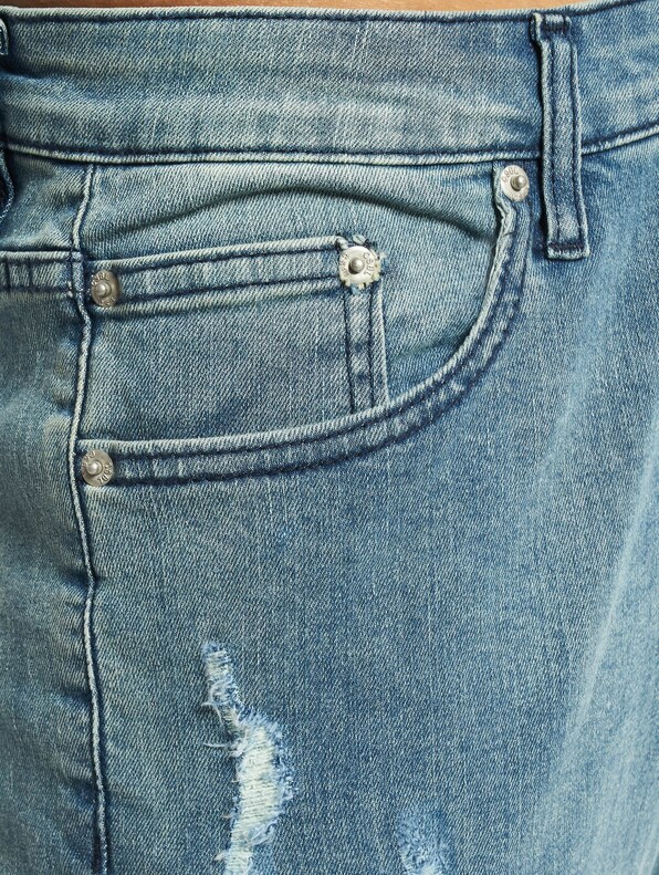 Paneled Denim Pants-4