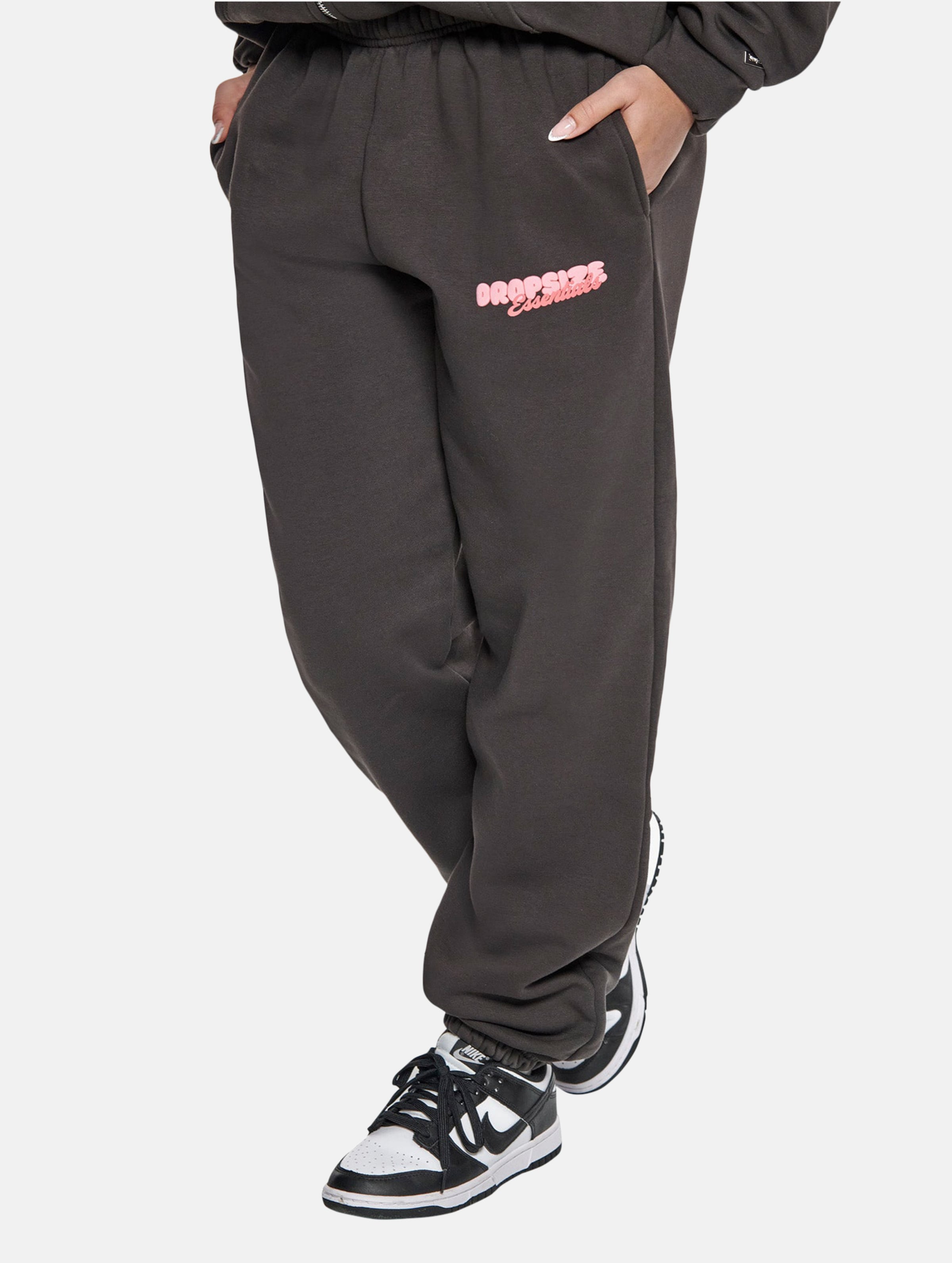 Dropsize Essential Crew Jogginghosen op kleur zwart, Maat S