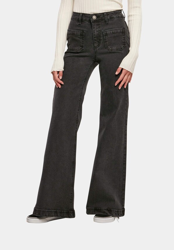 Ladies Vintage Flared Denim-2