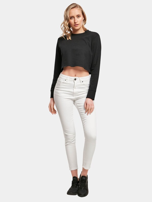 Ladies Terry Cropped Crew-2
