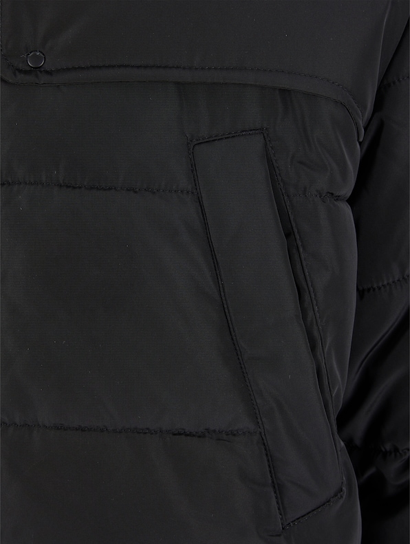 Urban Classics With Detachable Fur Collar Puffer Jackets-10