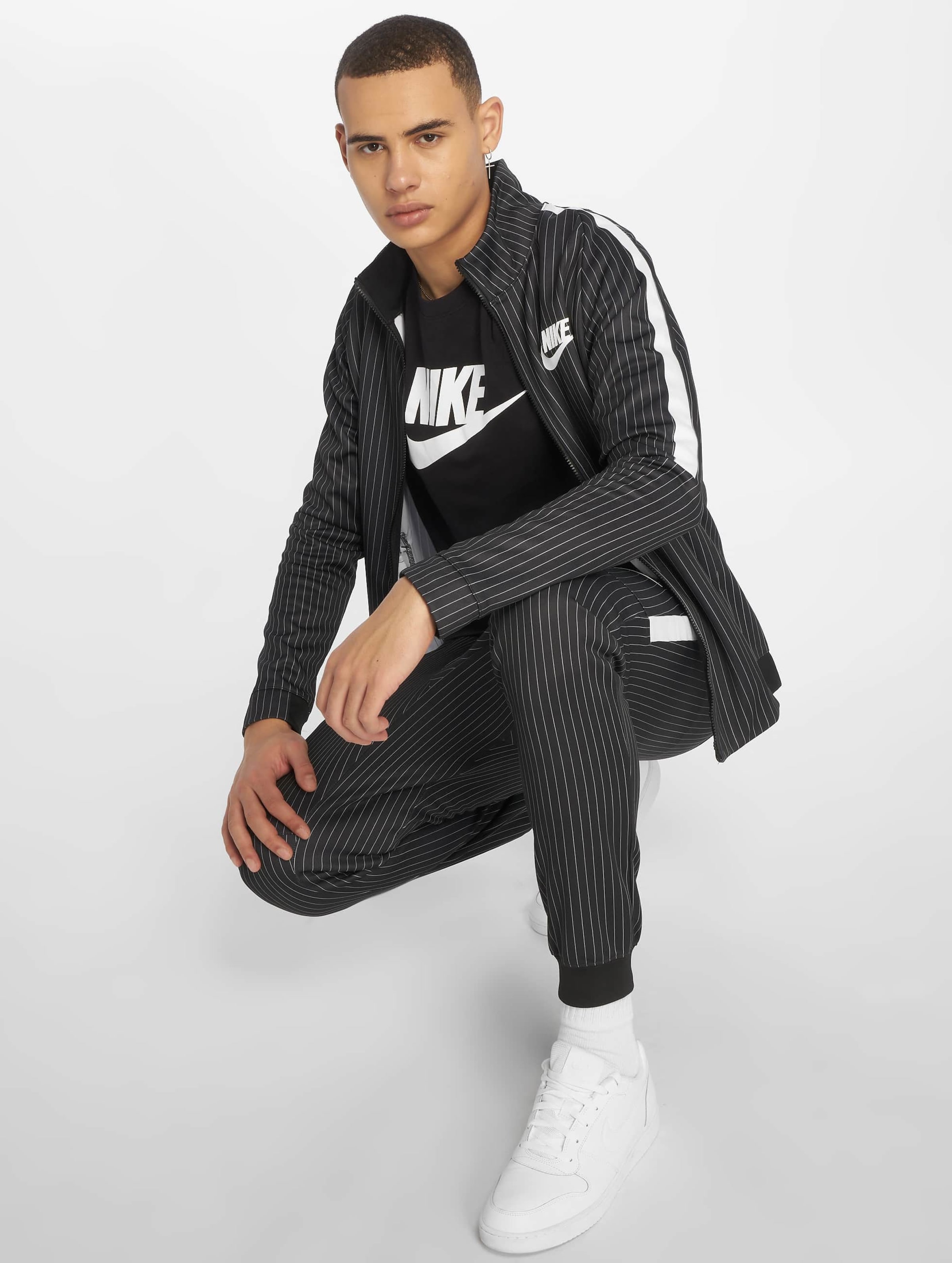 Nike pinstripe hot sale tracksuit