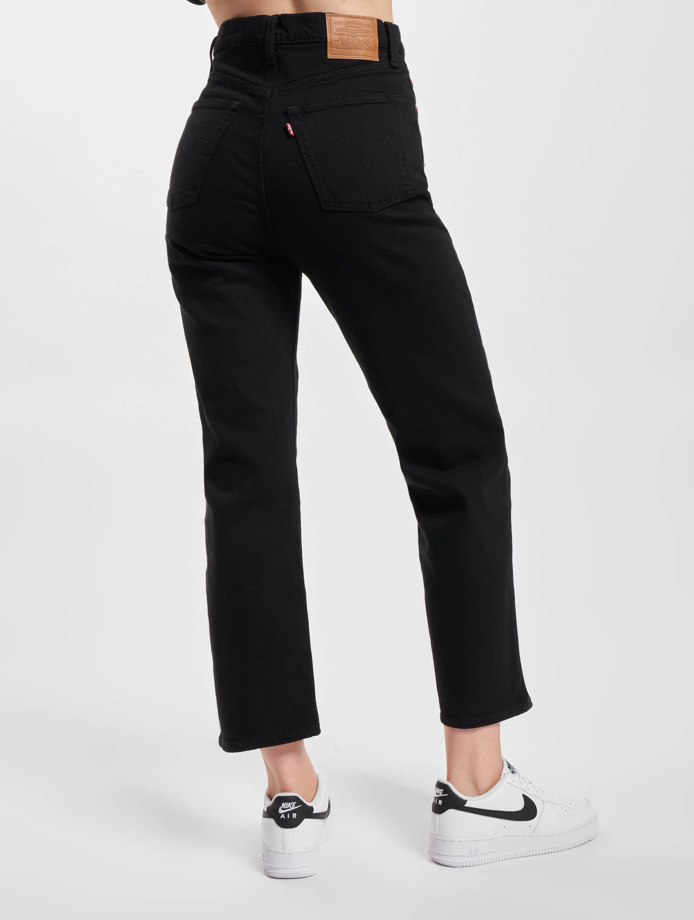 Black high waisted levi jeans online