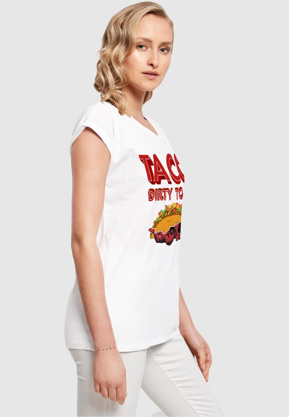 Ladies Deadpool - Taco Dirty To Me T-Shirt-3