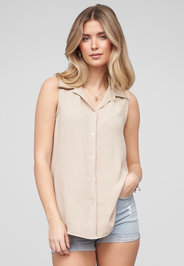 Top with button placket-0