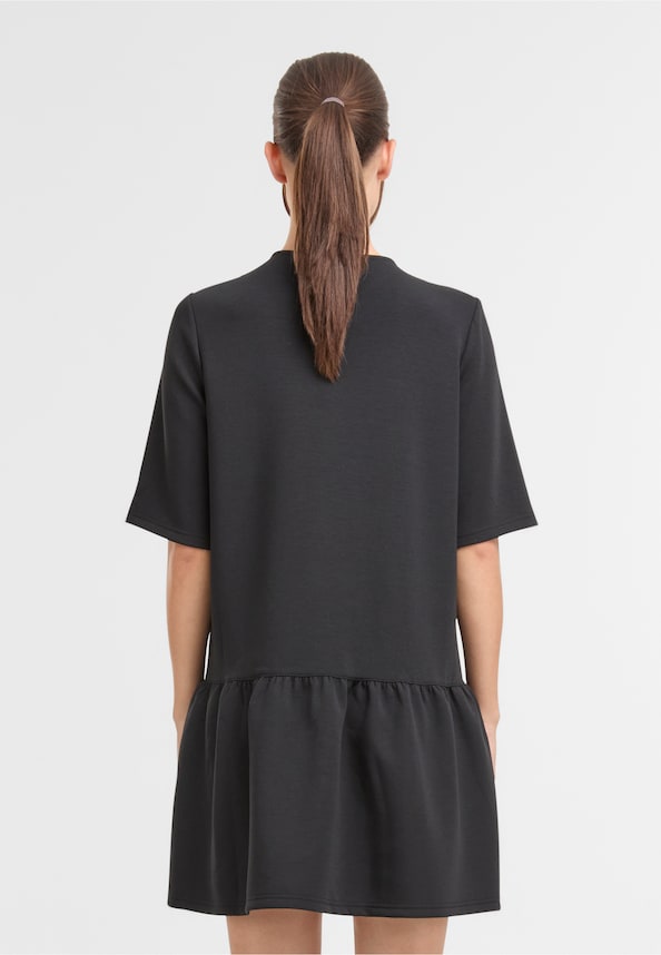 NMMANDY S/S PEPLUM SCUBA DRESS JRS FWD-1