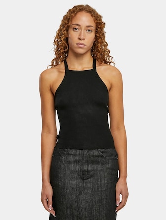 Rib Knit Crossed Back