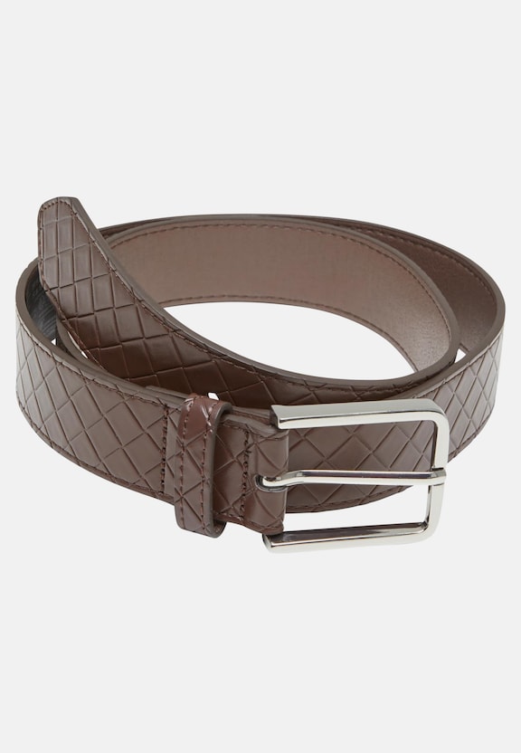 Woven Embossed Synthetic Leather Belt-0