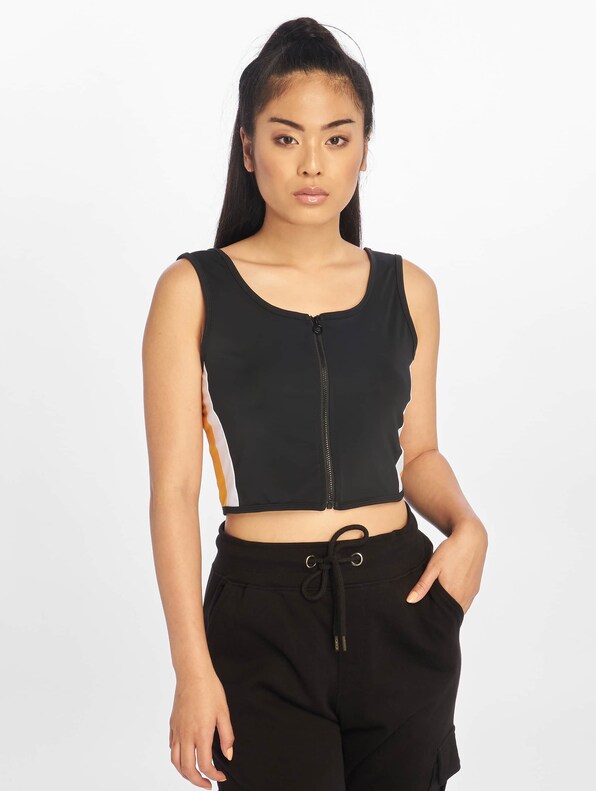 Side Stripe Crop Zip -2