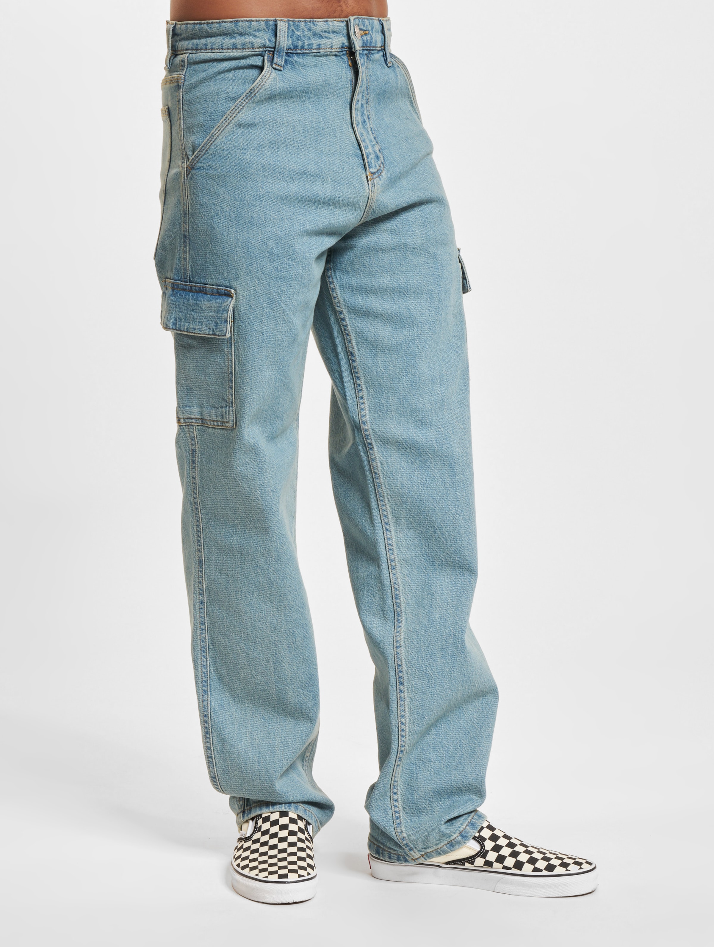 Denim Project Cargo Loose Jeans Männer,Unisex op kleur blauw, Maat 34
