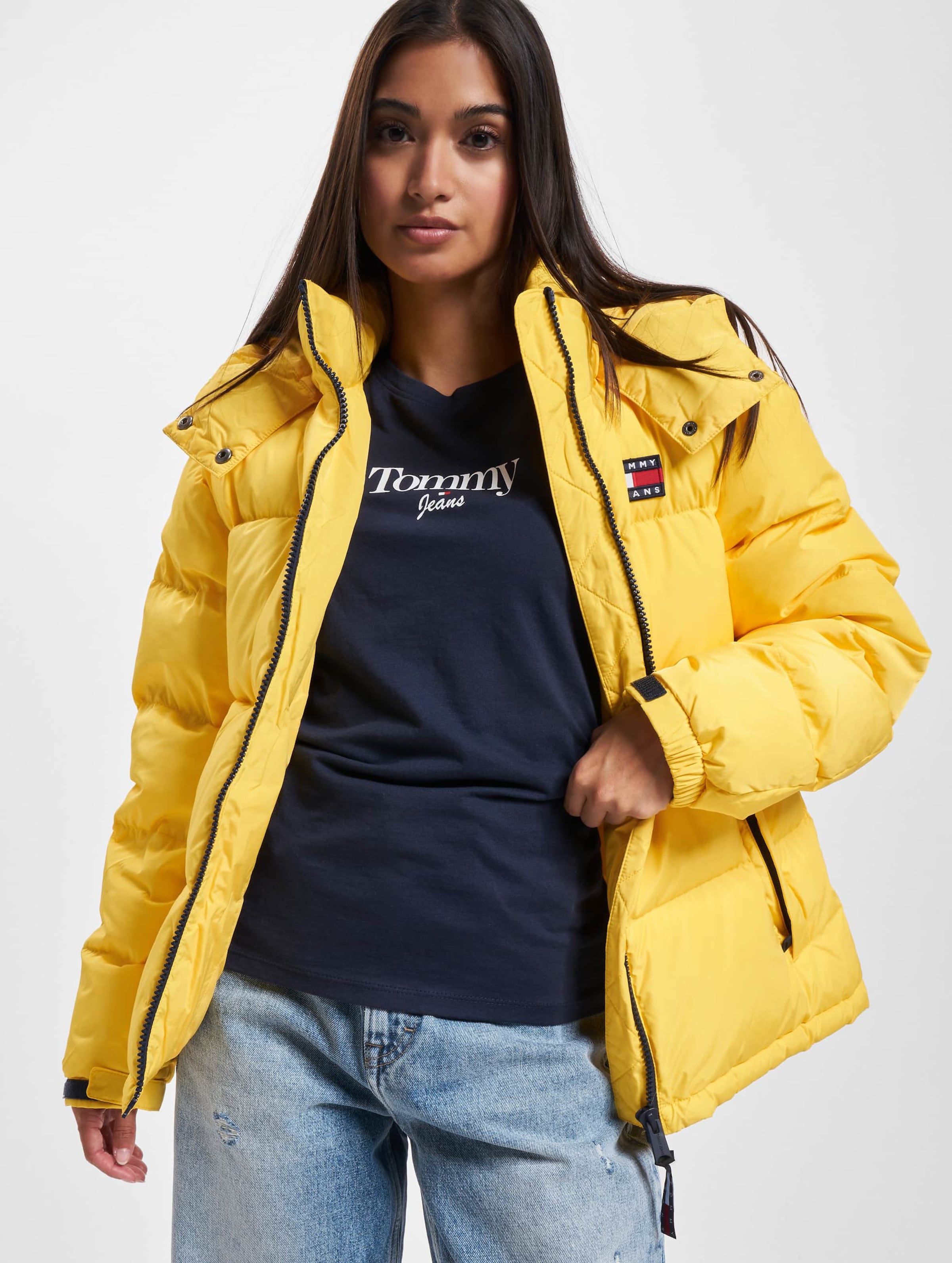 Tommy hilfiger winterjas geel hot sale