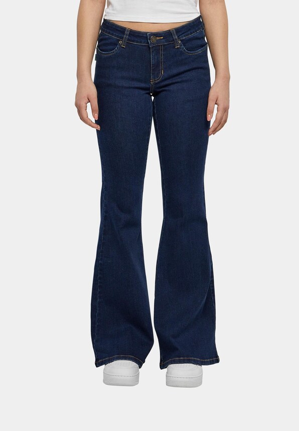 Ladies Organic Low Waist Flared Denim-2