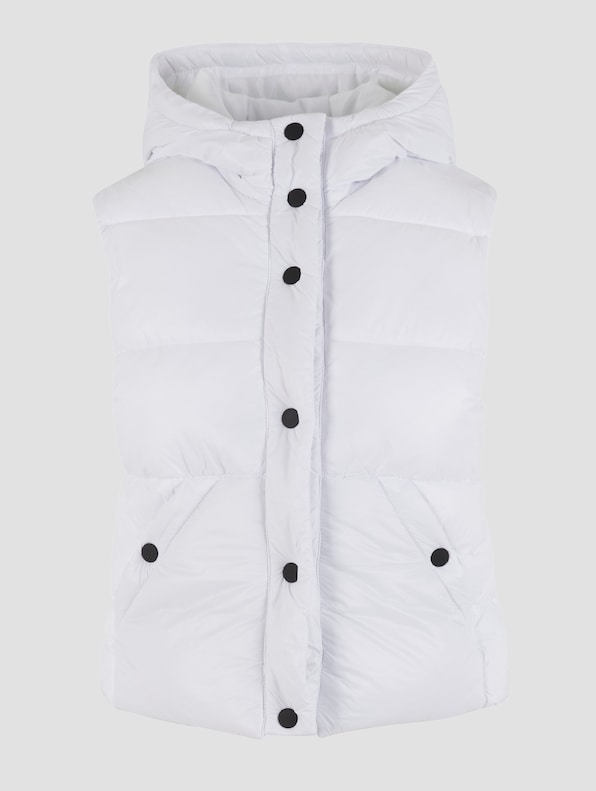 Ladies Recycled Shiny Puffer with Hood-3