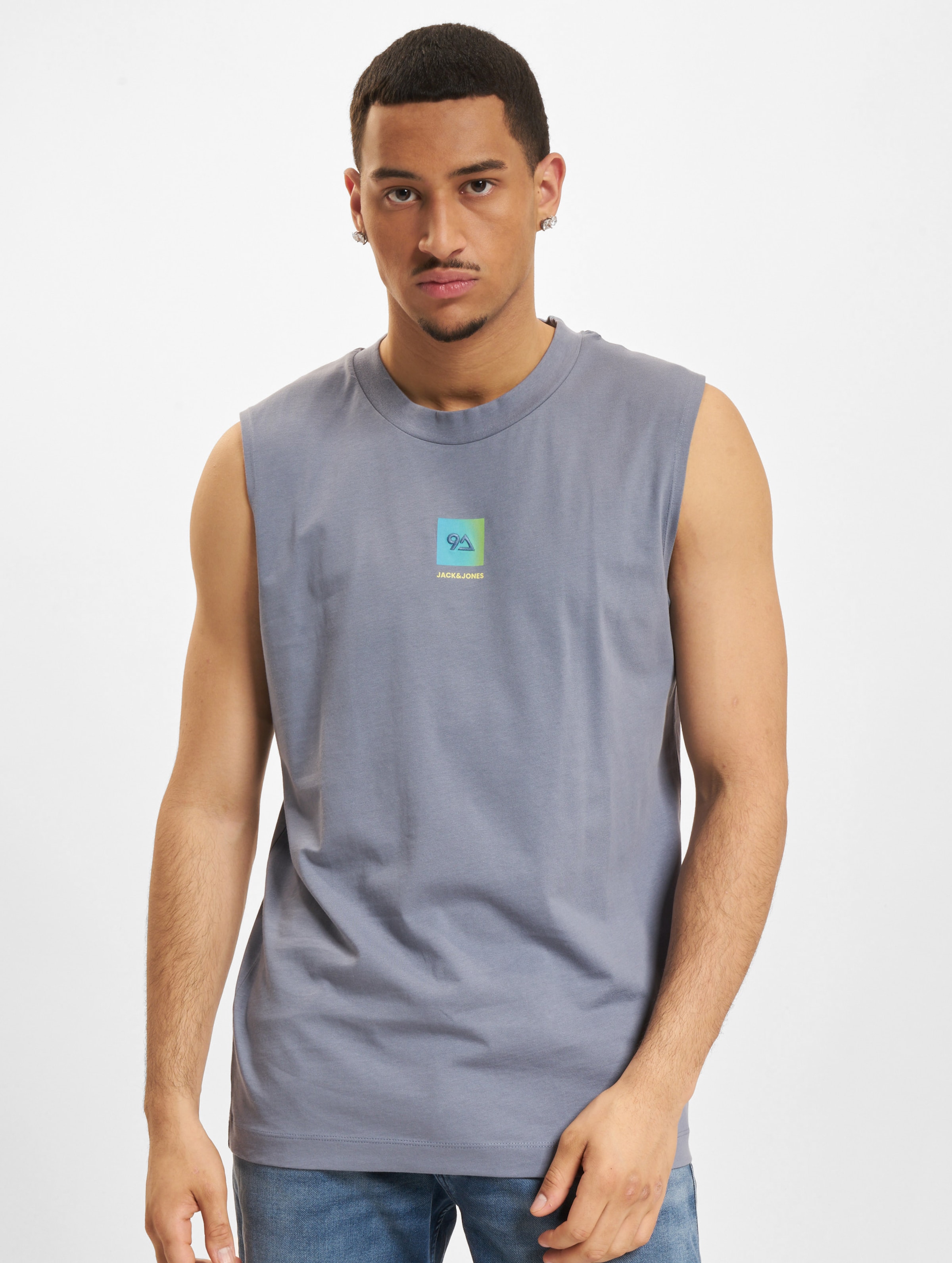 Jack & Jones Beech Logo Sleeveless Tank Top Männer,Unisex op kleur blauw, Maat S