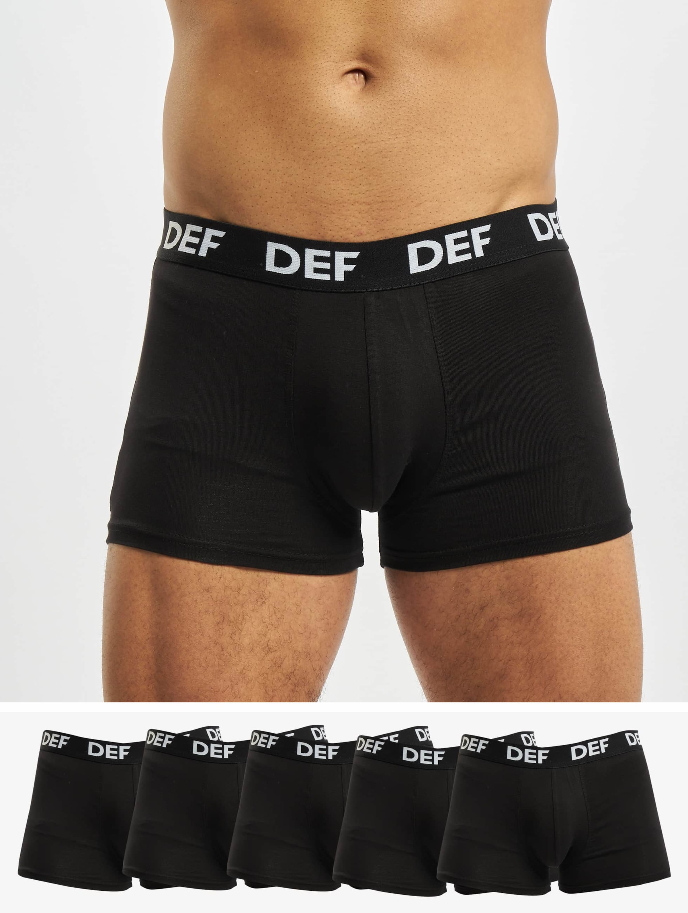 DEF 9er Pack Boxershorts Mannen op kleur zwart, Maat S