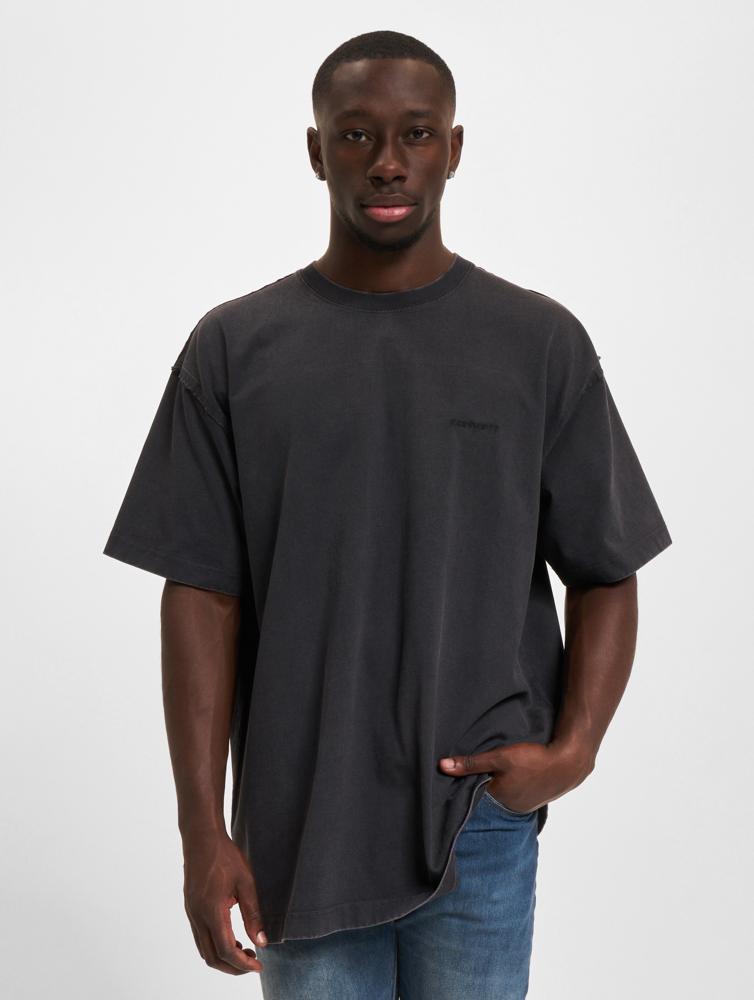 Carhartt WIP Marfa T-Shirt op kleur grijs, Maat XXL