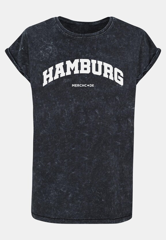 Ladies Hamburg Wording - Acid Washed -0