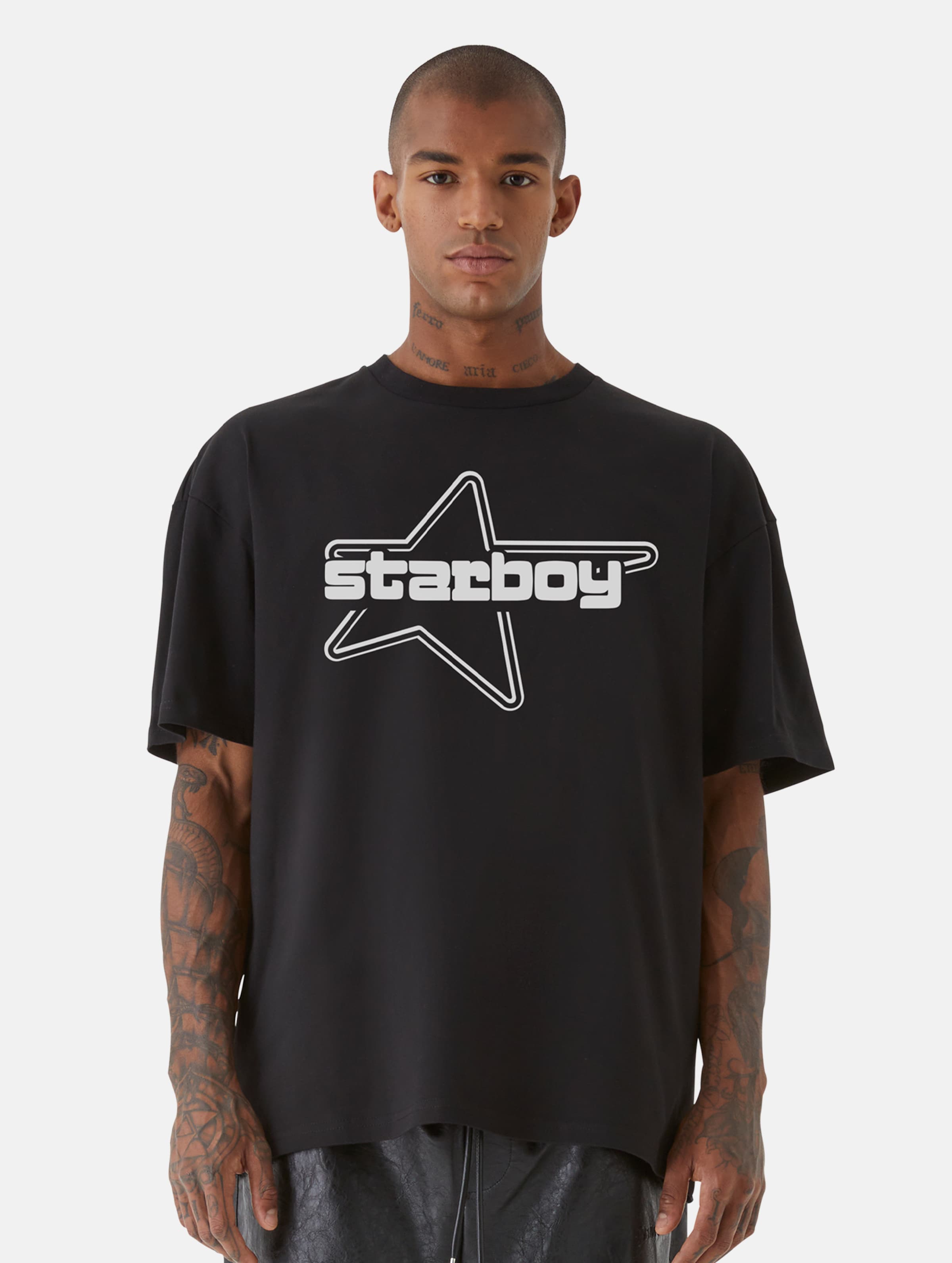 9N1M SENSE Y2K Starboy T-Shirts Männer,Unisex op kleur zwart, Maat L