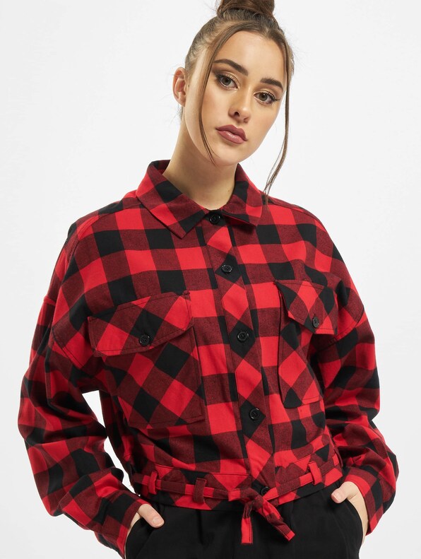 Ladies Short Oversized Check-0