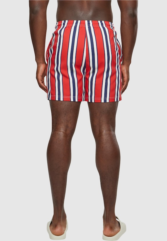 KM-SW013-051-2 Retro Striped Swim Shorts-1