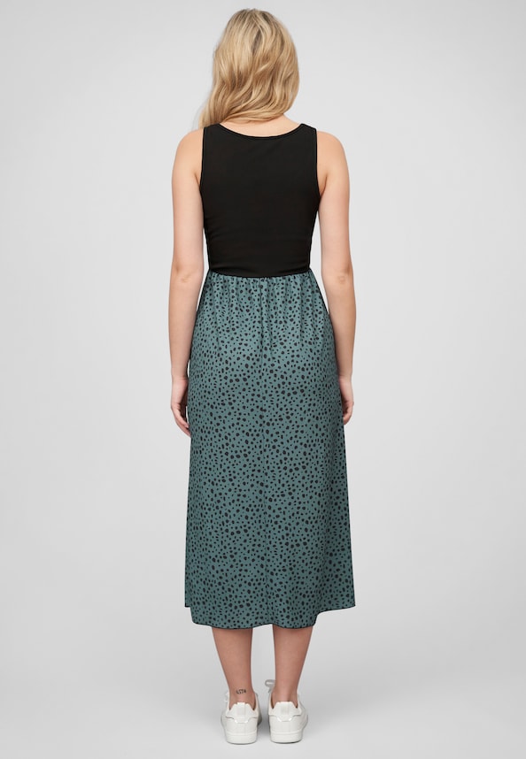 Cloud5ive Damen Maxi-Kleid Rundhals mit Punkt Print-1