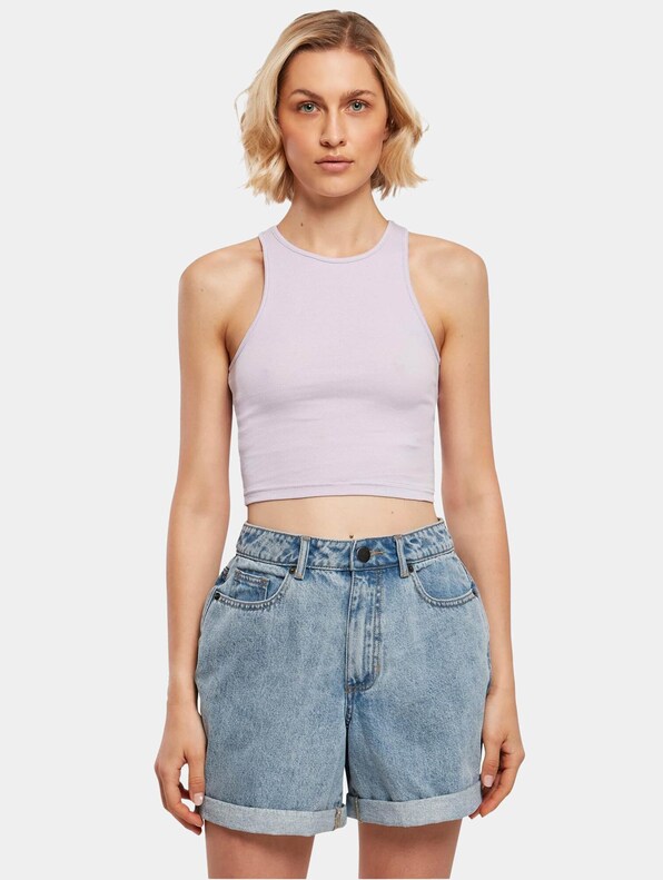 Ladies Cropped Rib-2